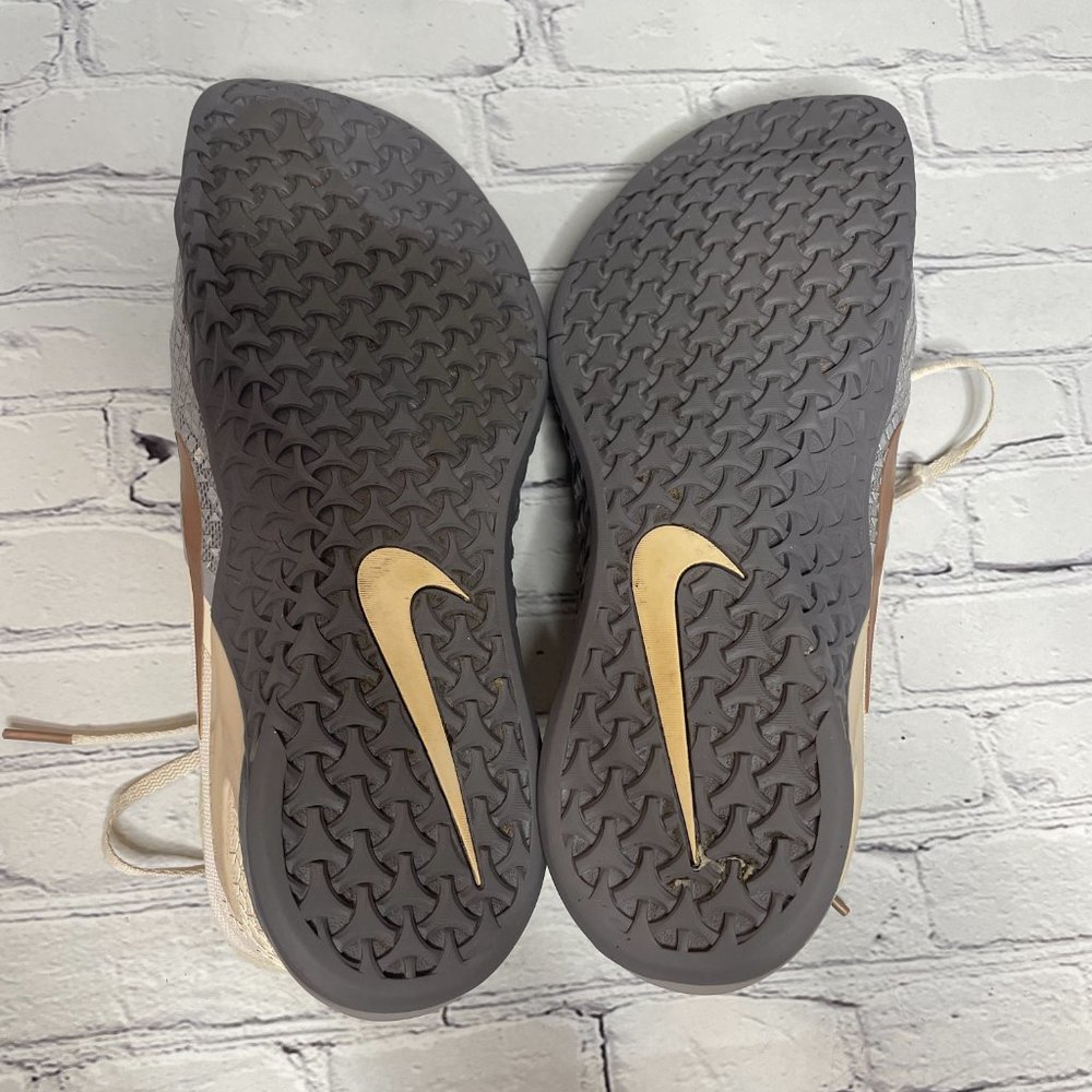Women's Nike Metcon Strength Training Workout 4 XD MTLC Shoes Pink Grey White - Picture 7 of 9